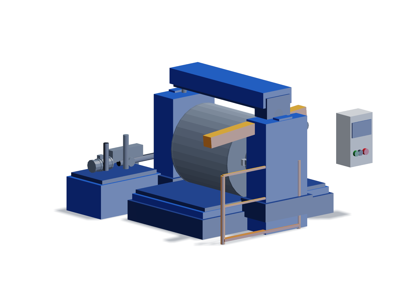 Hydraulic recoiler — high torque winding of the finished slit coil