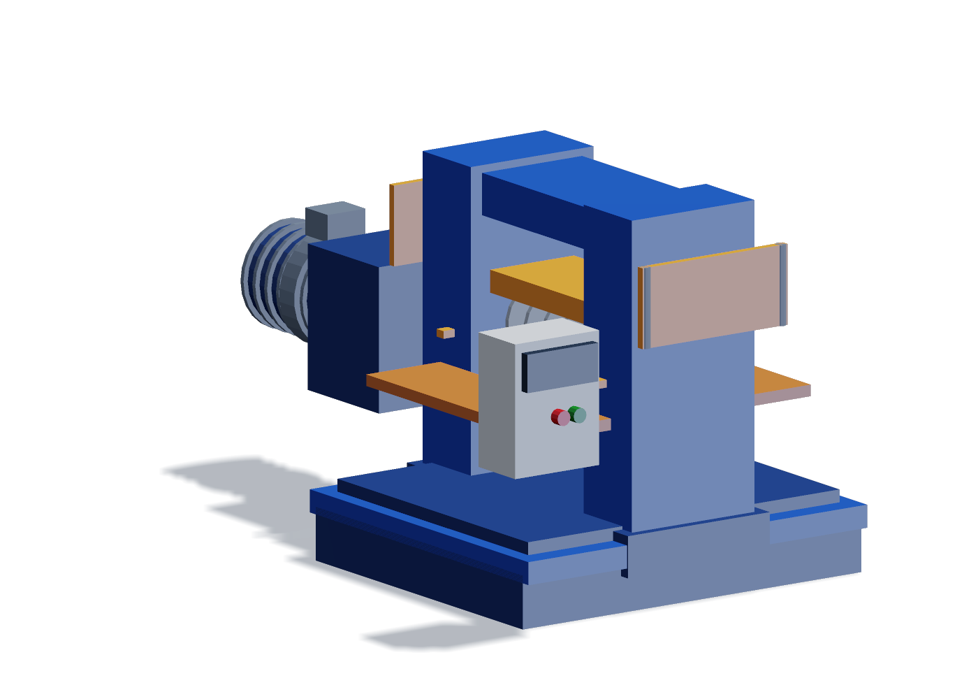 Slitter head — twin hardened knife arbors that cut the coil into strips